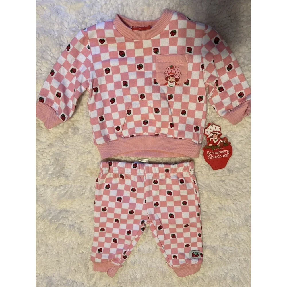 Strawberry Shortcake Infant Girls 2-Piece Top Pants Set 6 Months Pink NEW